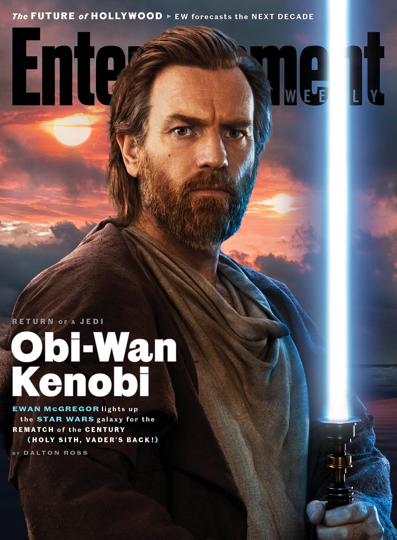 Ewan McGregor on Entertainment Weekly as Obi-Wan Kenobi
